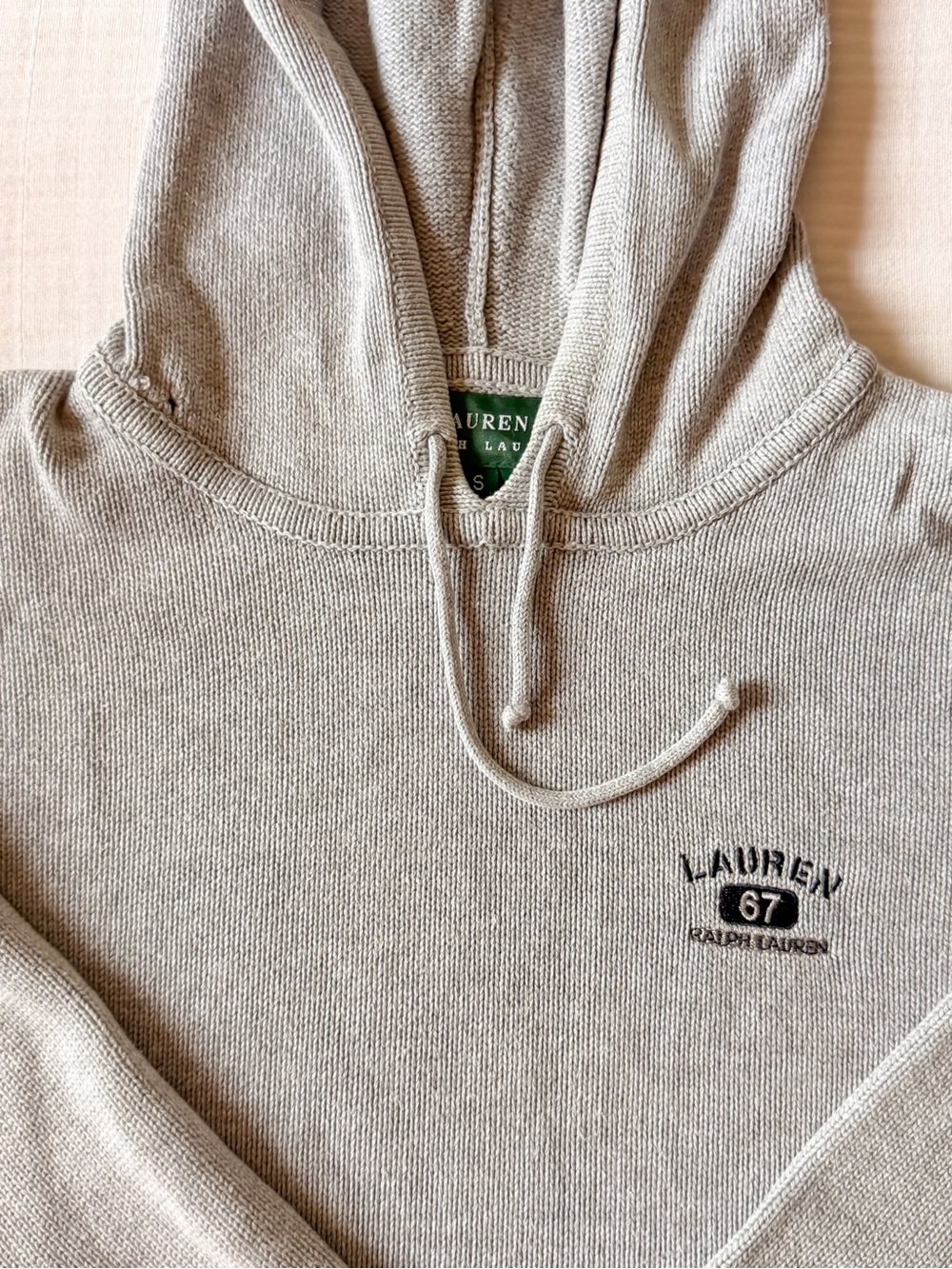 Lauren Ralph Lauren Hooded Knit Sweater — Size S